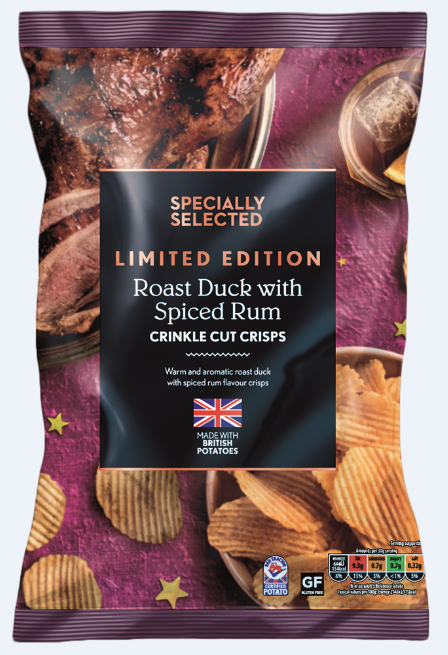 Aldi: Specially Selected Roast Duck with Spiced Rum Handcooked Crisps