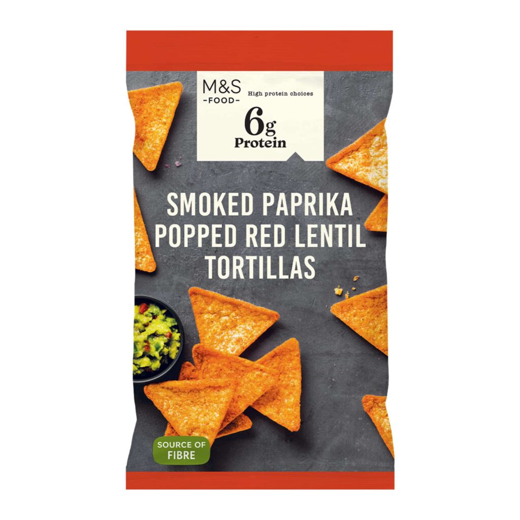 M&S: 6g Protein Smoked Paprika Popped Red Lentil Tortillas