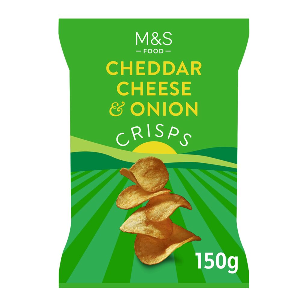 M&S: Cheddar Cheese and Onion Crisps