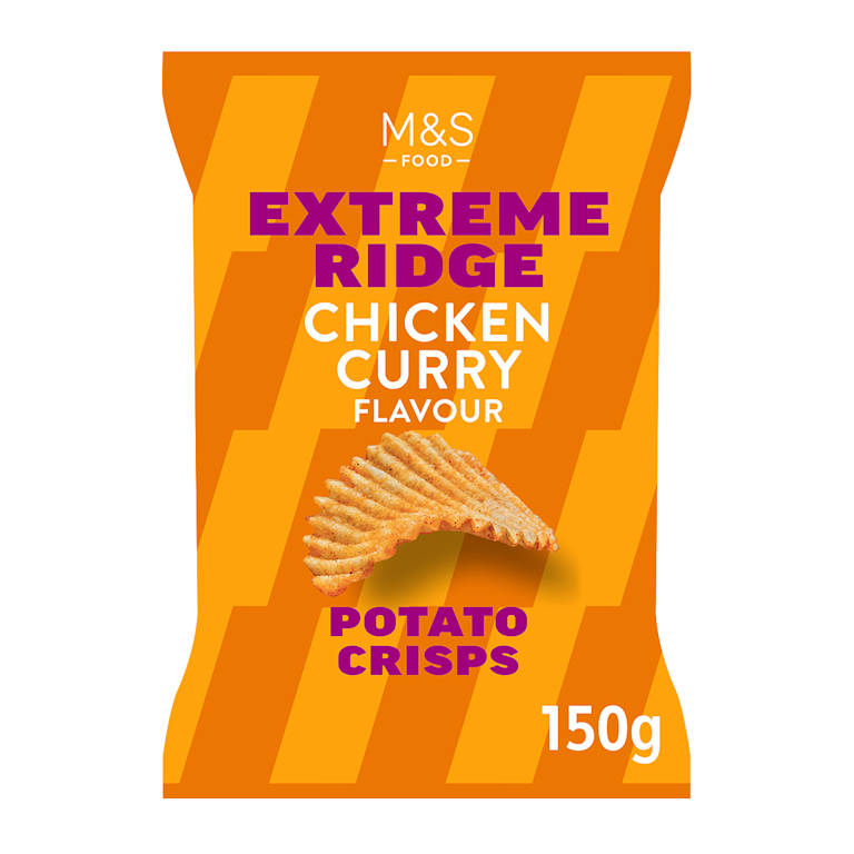 M&S: Extreme Ridge Chicken Curry Flavour Potato Crisps