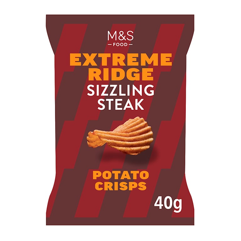 M&S: Extreme Ridge Sizzling Steak Crisps