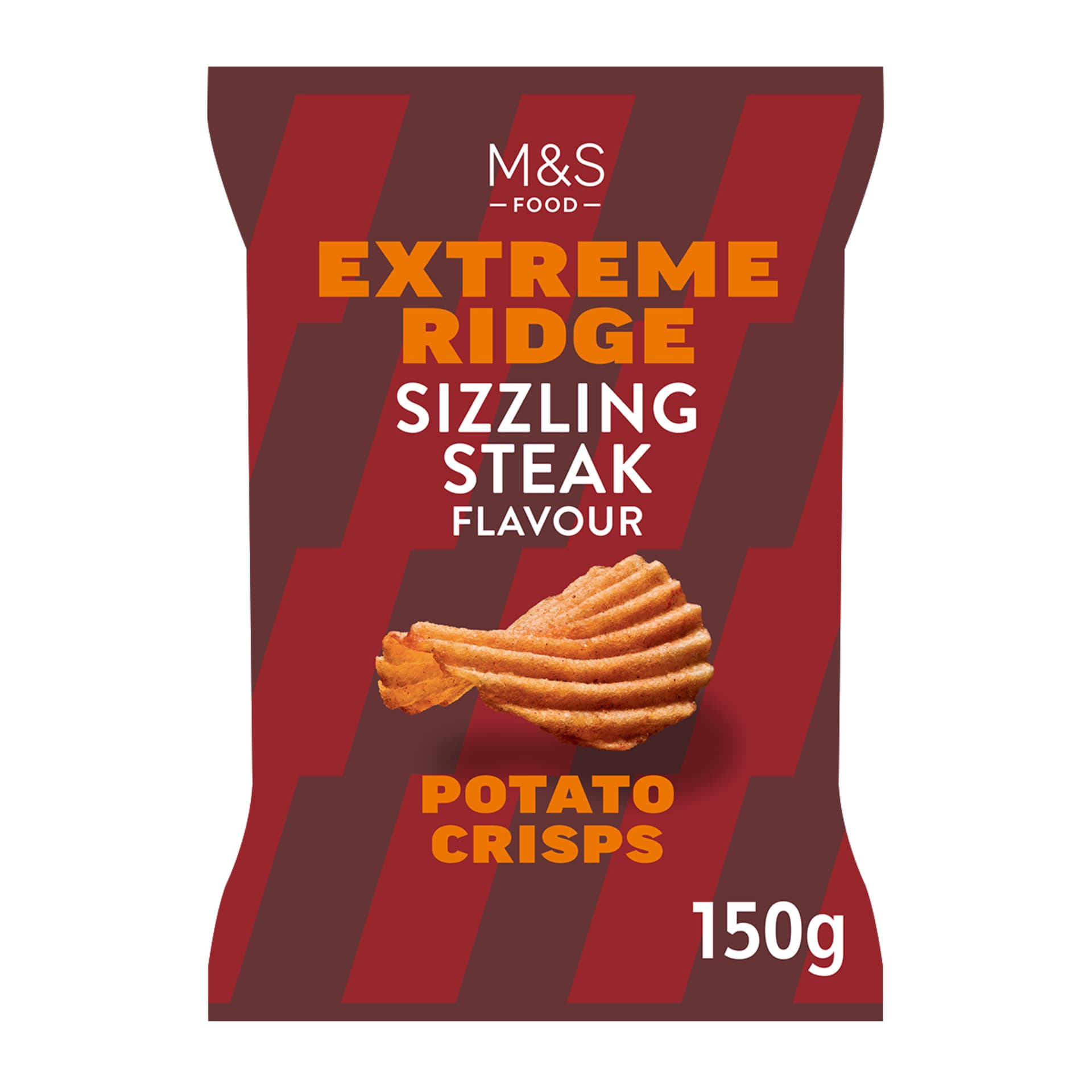 M&S: Extreme Ridge Sizzling Steak Flavour Potato Crisps