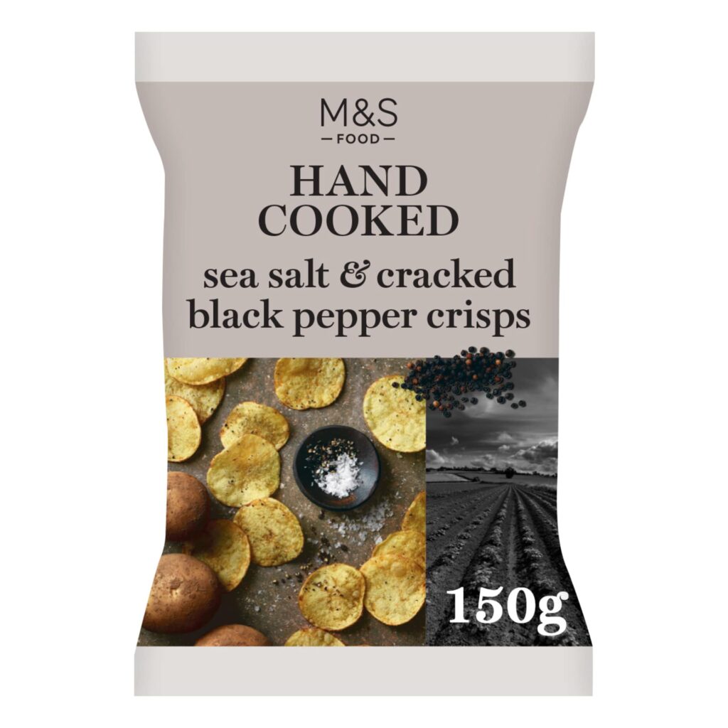 M&S: Hand Cooked Sea Salt & Cracked Black Pepper Crisps