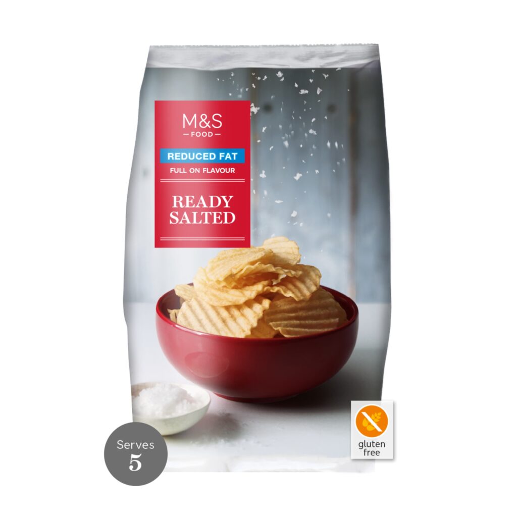 M&S: Reduced Fat Full On Flavour Ready Salted Crisps