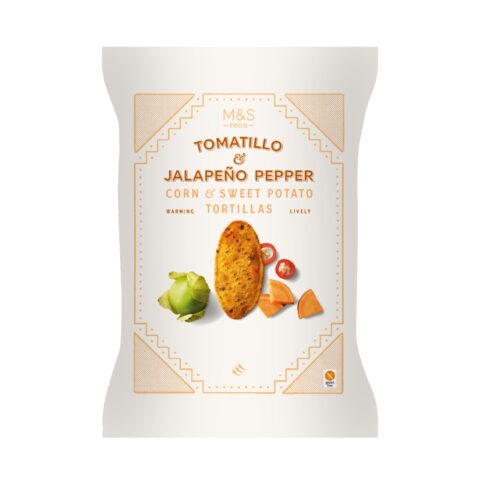 M&S: Tomatillo and Jalapeño Pepper Corn and Sweet Potato Tortillas