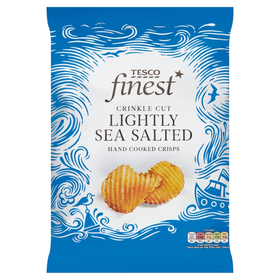 Tesco: Finest Lightly Sea Salted Crinkle Cut Crisps