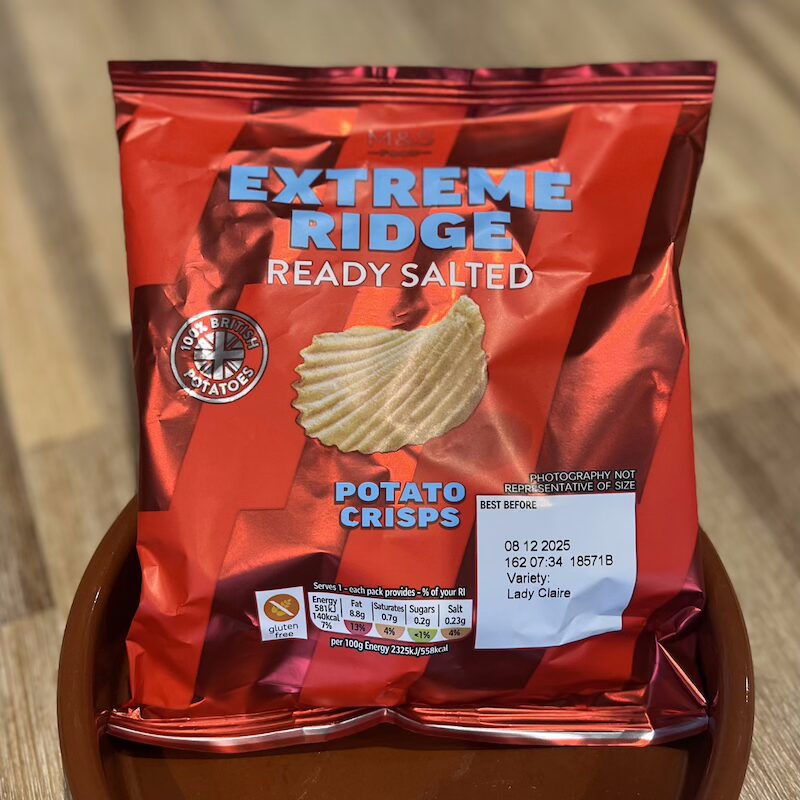 M&S: Extreme Ridge Ready Salted Potato Crisps