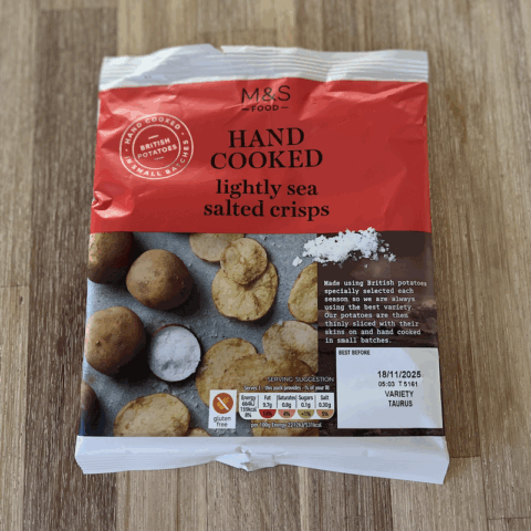 M&S: Hand Cooked Lightly Sea Salted Crisps