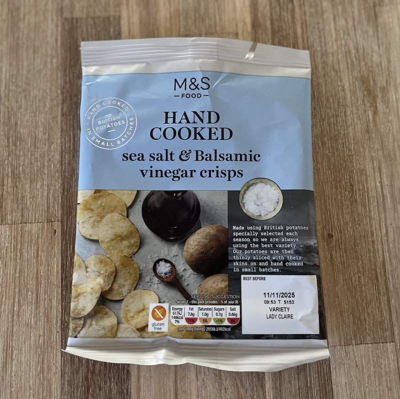 M&S: Hand Cooked Sea Salt & Balsamic Vinegar Crisps